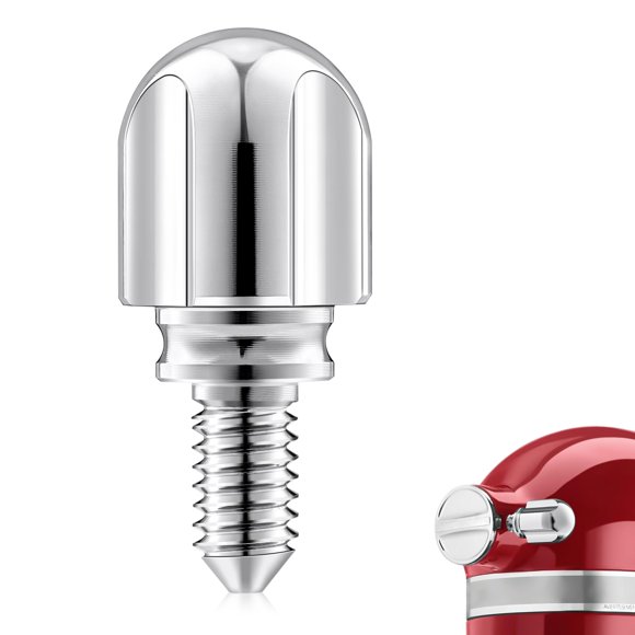Perilla De Fijación Tornillo De Pulgar Apto Para Batidoras Kitchenaid Piezas De Repuesto De Perilla De Cabeza De Tornillo Larga De Aluminio 6061 Mejoradas Reemplaza 9709194 4162142 240374, Etc. Cromo