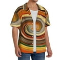 thumbnail image 2 of Hirioo Colorful Swirl for Men's Cuban Collar Short Sleeve Shirt Button Down Shirt Beach Summer Shirts Wedding Vacation Shirts-4X-Large, 2 of 5