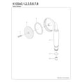 thumbnail image 3 of Kingston Brass K105A7 Victorian Single Function Round Hand Shower in Brushed Brass, 3 of 4