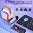 thumbnail image 4 of Mini Karaoke Machine K12 Portable Bluetooth Speaker with Microphones, 4 of 8