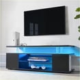 thumbnail image 6 of TV Furniture Modern 60 Inch TV Stand with Media Storage & Side Cabinet | Black | MDF, 6 of 7