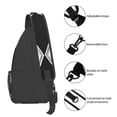 thumbnail image 4 of Crossbody Sling Backpack Harlequin Pattern Black And White Travel Sport Hiking Chest Bag Daypack, 4 of 6