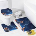 thumbnail image 4 of Boy And Fox Under Stars Shower Curtain Bathroom Sets Toilet Lid Rug, Bath Mat And Contour Mat, Shower Curtain 4Pcs, 4 of 8