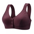 thumbnail image 1 of Women‘s Plus Size Front Close Comfortable Wirefree Cotton Bra, 1 of 6