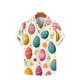 thumbnail image 3 of Camisas de Fiesta de Vacaciones para las Mujeres Pascua Impresa Botón Arriba Camisa, Imitación Algodón Casual, 3 of 5
