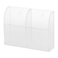 thumbnail image 3 of GUOOL TV Remote Control Holder Acrylic Organizer Desktop Desk Holder With Compartments 2 Gird, 3 of 9