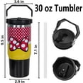 thumbnail image 4 of 30 Oz Tumbler with Handle and Silicone Straws,Coffee Insulated Tumbler with Handle,40oz tumbler with handle, 4 of 6