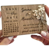 Wooden Magnet Save the Dates for Weddings, Floral Save the Date Magnets - Rustic Wedding Magnets 100% Birch Wood$$Home Decor, Kitchen, & Other