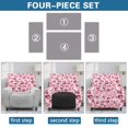 thumbnail image 6 of HELLHERO High Stretch 4 Pack Recliner Chair Covers with Side Pocket, Polyester Spandex Washable Recliner Chair Slipcover for Kids and Pets, Pink Leopard Print, 6 of 8