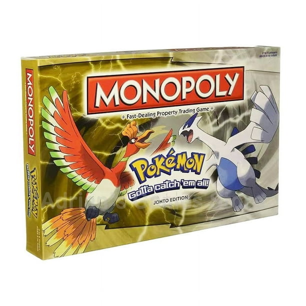 Juego de mesa Pokémon MONOPOLY Edición Johto y Kanto Versión en inglés Juego de fiesta familiar Juguete Regalo para niños