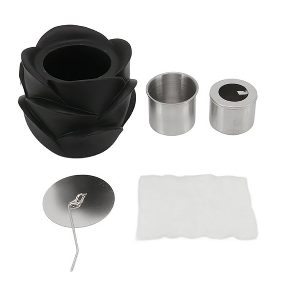 Table Top Fire Pit Bowl Stainless Steel Flower Shaped Design Concrete Tabletop Fire Pit for Home Office Outdoor