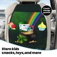 thumbnail image 5 of Naloa St. Patrick's Day4 2Pcs Anti-Kick Back Seat Cover Kick Mat, Car Seat Protector with 3 Storage Pockets, 5 of 8
