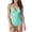 Seafoam, variant on Womens Cross Back Tummy Control One-Piece Swimsuit Blue 10