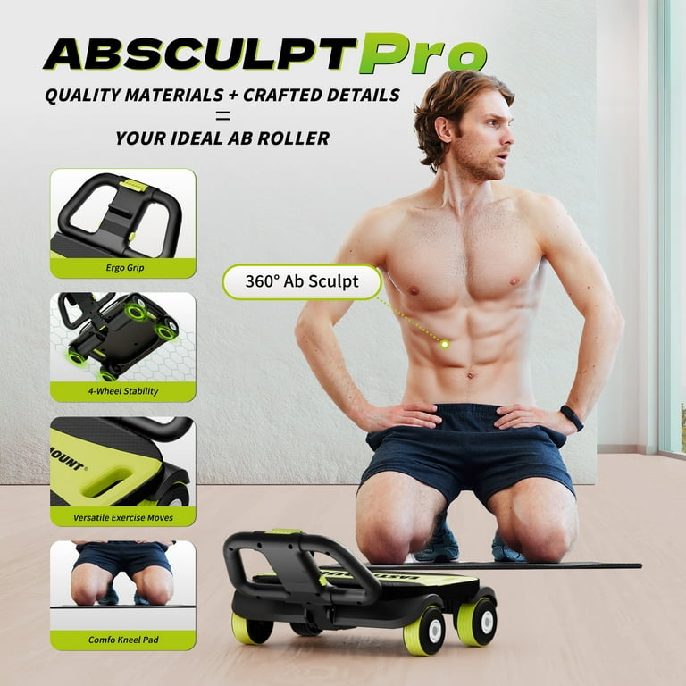 EAST MOUNT Ab Roller Wheel Ab Roller with Elbow Support for Core