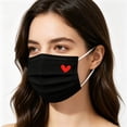 Black Disposable Face Masks,3-Ply Breathable Masks,Elastic Ear Loop ...