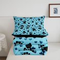 thumbnail image 5 of Homewish Cartoon Dog Paws Full Size Comforter Sets,Pet Lover Bedding Comforter Set,Blue,Black Reversible,3pcs,1 Comforter and 2 Pillowcases, 5 of 7
