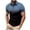 A-Light Blue343, variant on Bibifish Mens Polo Shirts Splash Gradient Two Tone Split Body Lapel Collar Shirts Zip Neck Casual Short Sleeve Tops
