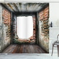 thumbnail image 1 of Ambesonne Grunge Shower Curtain, Abondoned Aged Interior, 69"Wx70"L, Grey Redwood, 1 of 3