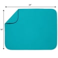 thumbnail image 2 of S&T XL Reversible Microfiber Dish Drying Mat - Teal - 18" x 24", 2 of 4