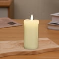 thumbnail image 7 of LED Electronic Candle - White Cylindrical Flameless Candle with Timer, Battery Operated for Home Decor, Weddings, and Events, 3.93x1.96 Inches, 7 of 7