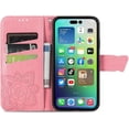 thumbnail image 2 of Compatible with iPhone 14 Pro Max Case Glitter Bling with Card Holder and Stand Leather Flip Wallet Diamond Butterfly Protective Case for iPhone 14 Pro Max 6.7 inch Crystal Pink, 2 of 14
