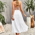 thumbnail image 5 of IROINNID A-Line Dress For Women Sleeveless Square Neck Sexy Vintage Party Dresses Regular Solid Color Dress, 5 of 6