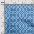 thumbnail image 2 of oneOone Cotton Silk Medium Blue Fabric Geometrical Fabric For Sewing Printed Craft Fabric By The Yard 42 Inch Wide, 2 of 4