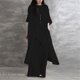 thumbnail image 1 of Pantalones Mujeres Irregular Top + Pantalón 2 piezas Algodón Pantalones rectos Trajes Lady Streetwear Kuymtek Negro T 24 para Mujer, 1 of 7