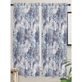 thumbnail image 5 of Blue Floral Living Room Curtains 2 Panel, Spring Botanical Flowers Leaves Vintage Cafe Window Treatment, Extra Long Farmhouse Bedroom Bathroom Kitchen Curtains Drapes 104"x72", 5 of 6