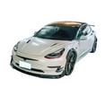 thumbnail image 6 of Ikon Motorsports Compatible with 17-23 Tesla Model 3 V Style Front Bumper Lip Spoiler Unpainted 5PC - PP, 6 of 8