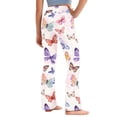 thumbnail image 4 of Odeerbi 2-13 Años Niñas Pantalones de Yoga de Pierna Ancha Entrenamiento Baile Deporte Atlético Pantalones Elasticidad Lindo Cintura Alta Pantalones de Pierna Recta, 4 of 9