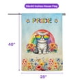 thumbnail image 5 of American Shorthair Celebrates Rainbow Pride Month LGBT LGBTQ+ House Flag 28x40in Double Sided Cat Lover Kitten Owner Gifts Outdoor Decor - 01003, 5 of 5