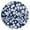 Dark Blue Daisy, variant on Lightblue Daisy Flower Green Dots Pattern Round Fitted Tablecloth with Elastic Edge,Dining Table Cover Waterproof,Outdoor Round Tablecloth for Camping,Dining,Indoor and Outdoor