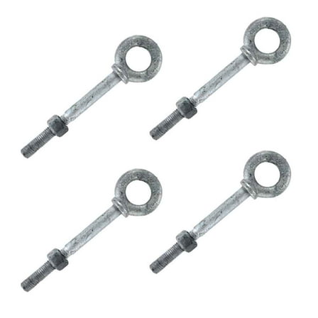 3/8" x  2-1/2" Galvanized Shoulder Eye Bolt – 4 Pack