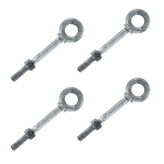 3/8" x  2-1/2" Galvanized Shoulder Eye Bolt – 4 Pack