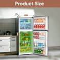 thumbnail image 3 of Upstreman 11.6 Cu.Ft. Top Freezer Refrigerator, Two Door Frost Free Apartment Size Refrigerator, Energy Star, Stainless Steel Door, Adjustable Thermostat Control, BD116, 3 of 9