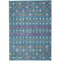 5â€™ x 7â€™ Blue Jewels Geometric Area Rug