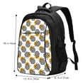 thumbnail image 5 of Pofeuu plaid Pumpkin Daisy Print Storage Laptop Backpack with USB Charging Port[Water Resistant] College Computer Bookbag Fits, 5 of 7