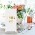 thumbnail image 4 of Hands DIY 25Pcs Acrylic Stands Place Card Holders Table Number Stands Desktop Clear Card Display Stand Transparent Acrylic Sign Holders for Wedding Photos Office Menu Meeting, 4 of 7