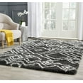 thumbnail image 3 of SAFAVIEH Belize Haven Abstract Plush Shag Area Rug, Charcoal/Ivory, 5'1" x 7'6", 3 of 3