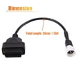thumbnail image 3 of Unique Bargains 3 Pin to OBDII OBD Cable Cord Diagnostic Adapter Cable Motorcycle OBD2 Scanner Diagnostic Cable Adapter, 3 of 6