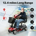 thumbnail image 3 of iScooter Mobility Scooter, Electric Wheelchair Device, 4 Wheel Mobility Scooter for Adults, LED Headlight, Basket, Cup Holder, Back-Up Alarm Bell, Detachable, Lightweight and Convenient, 3 of 5