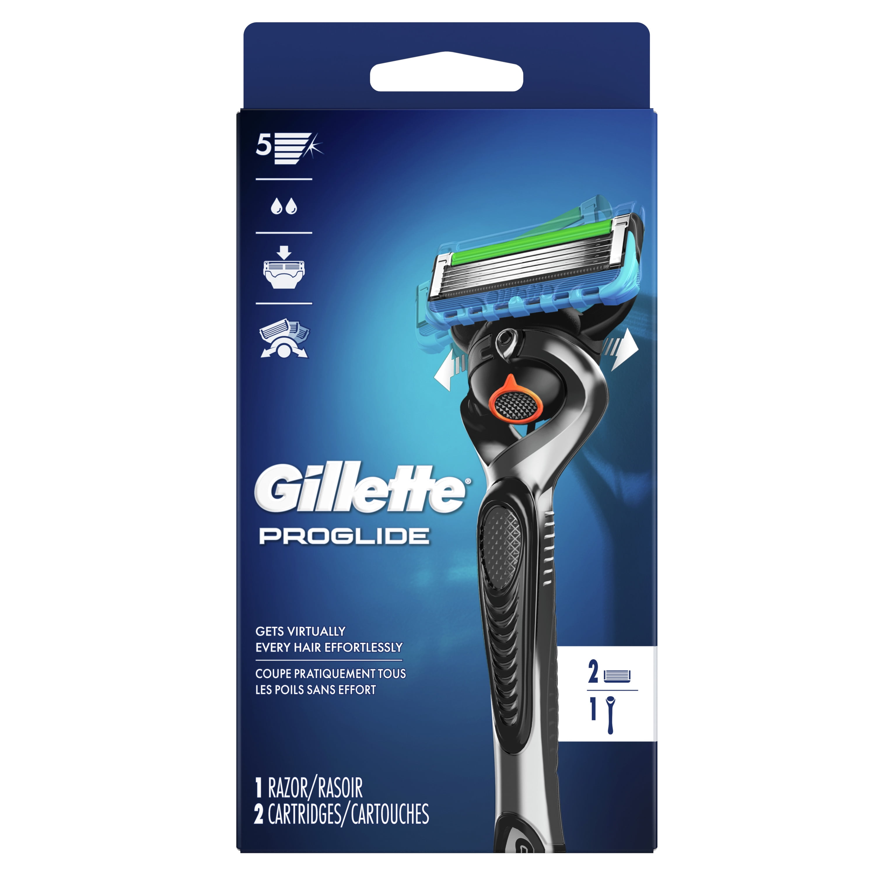 Gillette ProGlide Men s Razor Handle 2 Blade Refills Multi Color