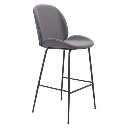 Zuo 101741 Miles Bar Chair, Gray