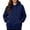11# Navy, variant on Hoodies for Women Casual Drawstring Hooded Sweatshirts Pullover Fall Winter Clothing with Hood and Pocket White XL