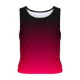 thumbnail image 3 of Vmvidoty Women's Sleeveless Crew High Neck Fitted Tank Top Summer Ribbed Knit Slim Basic Cami Shirts Red S, 3 of 4