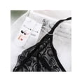 thumbnail image 4 of Women Adjusted-Straps Sexy Floral Lace Bra Lingerie Bustier Sheer Bralette Unpadded Crossback Brassiere Sleepwear Crop Top, 4 of 8