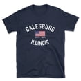 thumbnail image 1 of Galesburg Illinois Patriot Men's Cotton T-Shirt, 1 of 1