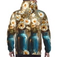 thumbnail image 7 of Pofeuu Rustic Daisy Mason Jars Print Mens Casual Hooded Collar Drawstring Hoodies Pullover Sweatshirts Casual Long Sleeve Shirts-Medium, 7 of 7