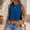 Blue, variant on Womens Side Tie Cropped Tank Tops Summer Soft Casual Oversized Sleeveless Shirts Trendy Loose Fit Lightweight High Neck Boxy Basic Tees Daily Beach Wear, White S